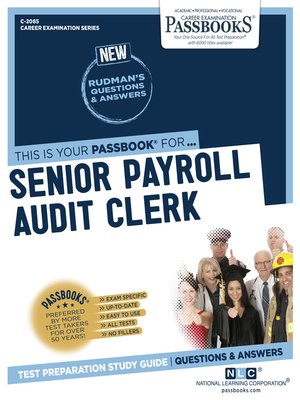 cover image of Senior Payroll Audit Clerk